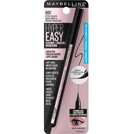 Maybelline Hyper Easy Liquid Pen No-Skip Eyeliner pigment is incredible.